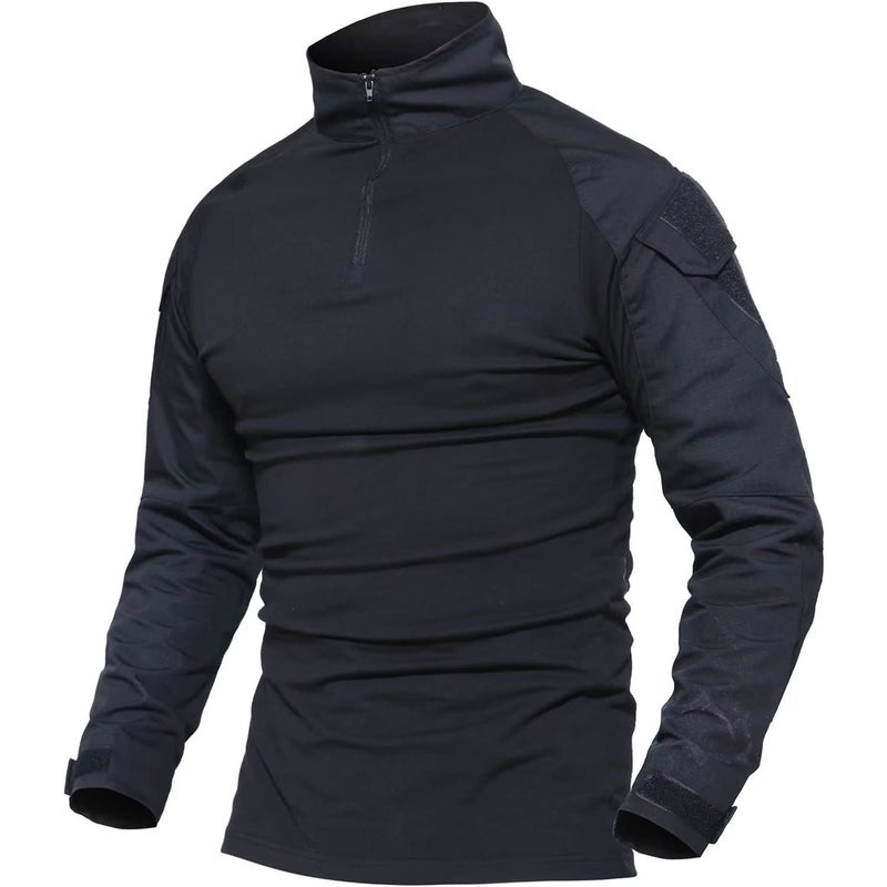MAGCOMSEN T Shirts for Men T Shirts Fishing Shirts Long Sleeve Military T Shirts Army Shirt Tactical Shirt Combat Shirts Long Sleeve Work Shirts Summer Shirts with Zipper - Image 1
